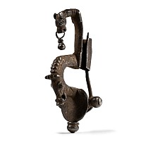 Dark Age Silver Boar Bow Brooch