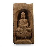 Chinese Wei Terracotta Buddha Brick