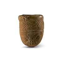 Mesopotamian Stone Double Kohl Pot with Animal Motifs