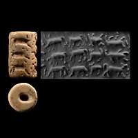 Mesopotamian White Stone Cylinder Seal