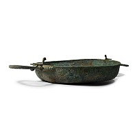 Greek Archaic Bronze Phiale with Handles