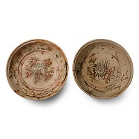 Hoi An Shipwreck Glazed Polychrome Dish Pair