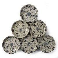 Tek Sing Treasure Shipwreck Glazed Blue and White Dish Set