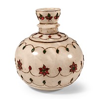 Boxed Quartz Vase with Cabochons