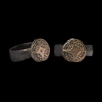 Medieval Silver Ring with Cross Design