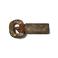 Saxon Bronze Buckle and Plate with Iron Pin