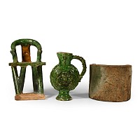 Chinese Green Glazed Terracotta Artefact Collection