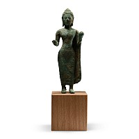 South East Asian Bronze Statuette of a Goddess