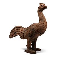 Life-Size Chinese Han Terracotta Cockerel