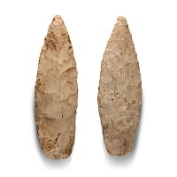 Native American Leaf-Shaped Stone Arrowhead Group