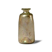 Roman Glass Bottle with Short Neck