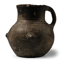South East Asian Black Ware Jug with Bosses