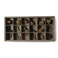 Post Medieval Bronze Key and Thimble Collection