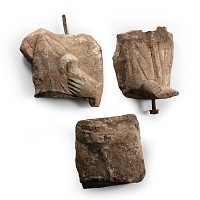 Cypriot Large Limestone Figure Fragment Group
