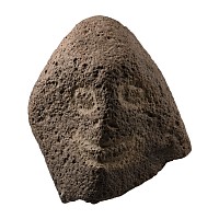 Celtic Style Stone Head