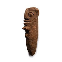 Central African Komaland Terracotta Burial Mound Head Spike