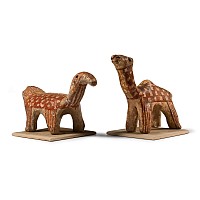 Painted Terracotta Animal Group