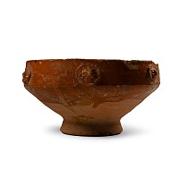 Byzantine Glazed Terracotta Sgraffito Bowl with Bird