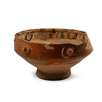 Byzantine Glazed Terracotta Sgraffito Bowl with Bird