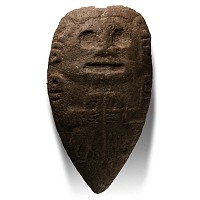 Large Pre Columbian Stone Taino Figural Cleaver