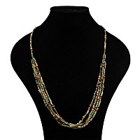 Egyptian Multi-Stranded Mummy Bead Necklace String