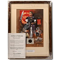 Bronze Roman Coin and Framed Limited Edition Print
