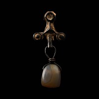 Neo Babylonian Banded Chalcedony Stamp Seal