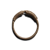 Viking Age Silver Ring with Coiled Bezel