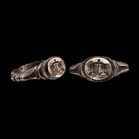 Tudor Period Silver 'Harmony' Marriage Posy Ring