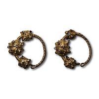 Byzantine Silver-Gilt Temple Ring Pair