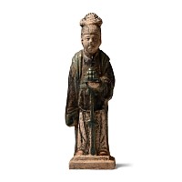 Chinese Ming Style Glazed Terracotta Figure