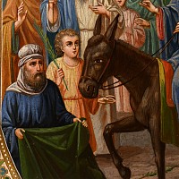 Russian Wooden Icon of Entry into Jerusalem