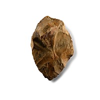 Large Stone Age Bifacial Flint Handaxe