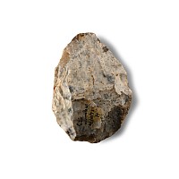 Stone Age Mousterian Bifacial Flint Handaxe