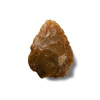 Stone Age Mousterian Bifacial Flint Handaxe