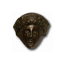 Roman Bronze Applique of the God Apollo