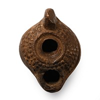 Roman Decorated Terracotta Oil Lamp