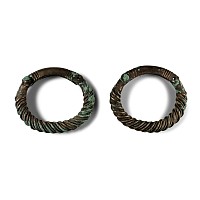 Neo-Elamite Silver Hinged Bracelet Pair