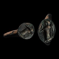 Greek Bronze Ring with Nike