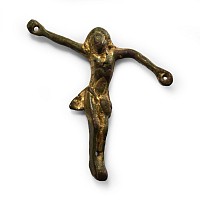Medieval Gilt Bronze Corpus Christi