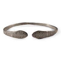 Roman Silver Snake-Headed Armilla Bracelet