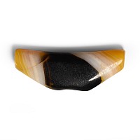 Bactrian Banded Agate Elbow Bead