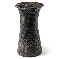 Bactrian Decorated Pillar Idol in Black Stone
