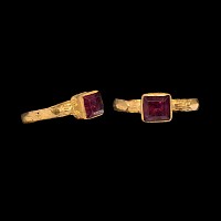 Medieval Gold Ring with Ruby