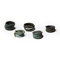 Viking Age Bronze Coiled Ring Group