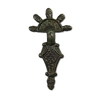 Gothic Bronze Radiate-Head Brooch