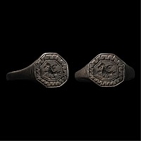 Medieval Silver Ring with Bird