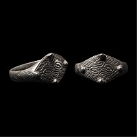 Medieval Silver Ring with Lozenge-shaped Bezel