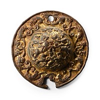 Renaissance Gilt Bronze Plaque with Armed Warriors
