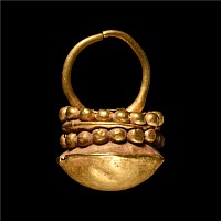Western Asiatic Gold Bucket-Shaped Earring